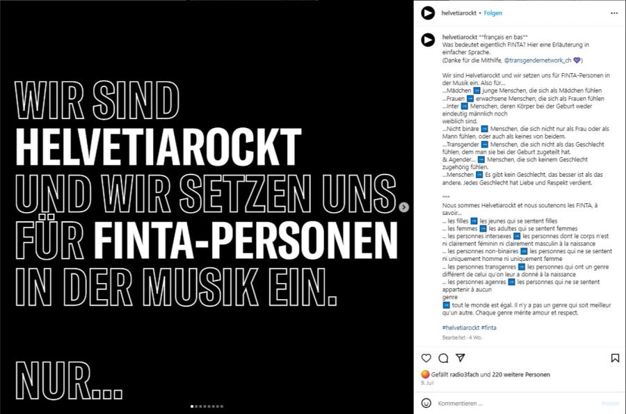 Der Verein Helvetiarockt setzt sich für mehr Diversität in der Musikbranche ein.