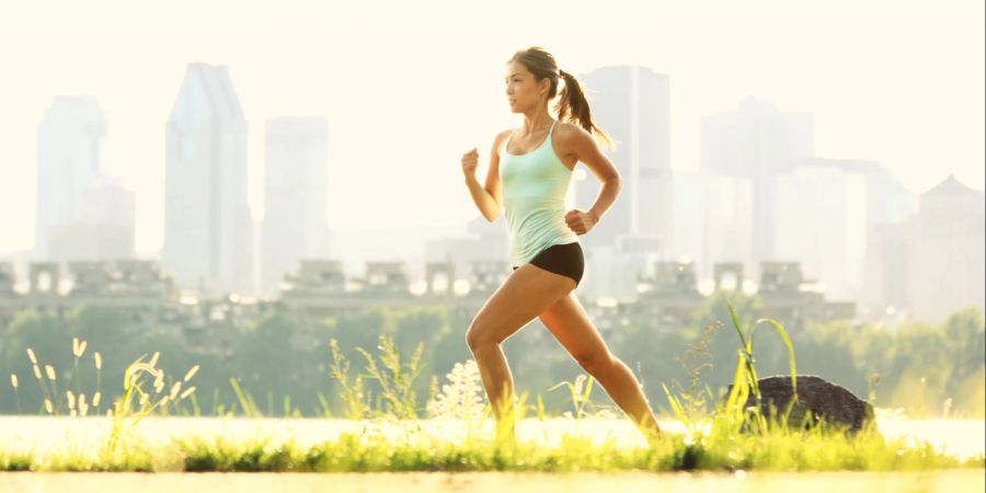 Sportlerin, Frau, Jogging, Stadt