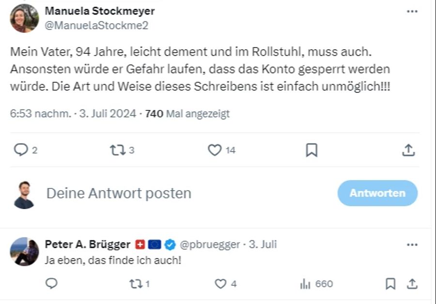 Auch Senioren im Rollstuhl werden nicht verschont.