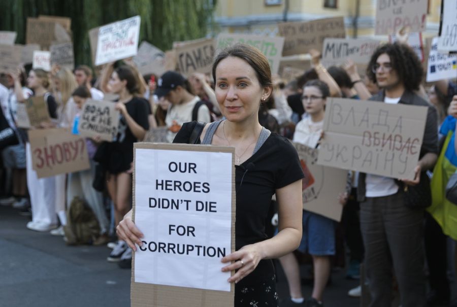 Der Protest richtet sich gegen ein neues Korruptionsgesetz.