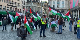 Rund um ESC - Unbewilligte Pro-Palästina-Demo zog durch Basel