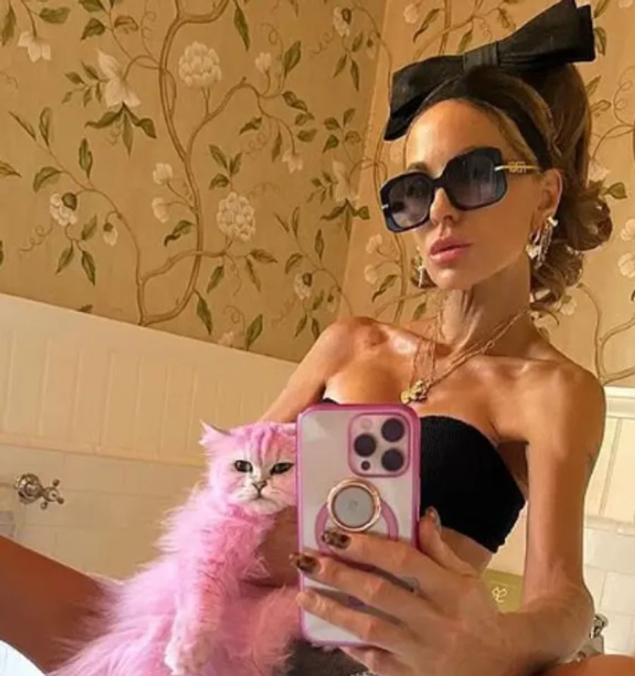 Kate Beckinsale mit Katze
