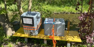 Lachen SZ - Wasserprobestation des Amts für Gewässer beschädigt