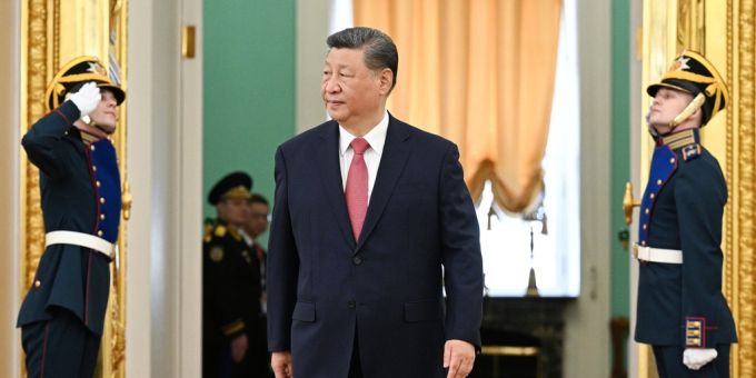 Chinas Präsident Xi ist in Moskau eingetroffen. moskau