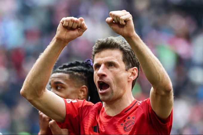 Hat jetzt 500 Bundesligaspiele absolviert: Thomas Müller. Thomas Müller.