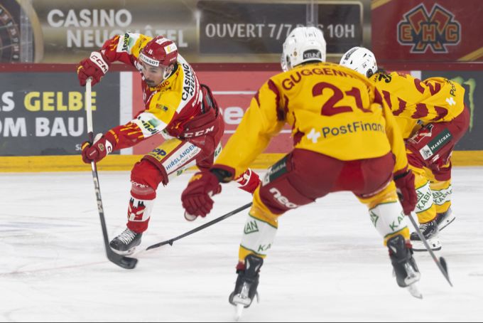 Jérôme Bachofner (links) wechselt von Biel zu den SCL Tigers. SCL Tigers