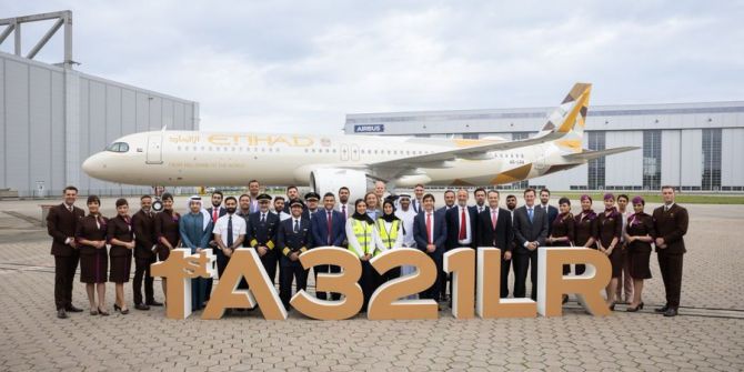 Etihad Hamburg Airbus Übergabe