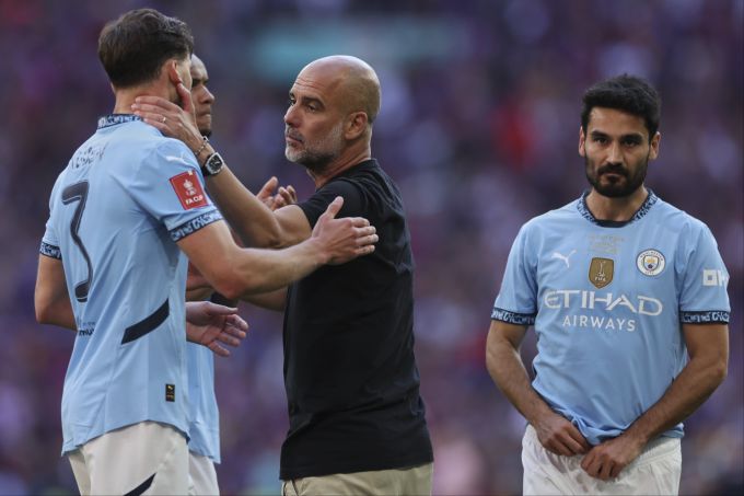 Pep Guardiola musste jüngst mit Manchester City eine Niederlage im Final des FA Cups hinnehmen. Britain Soccer FA Cup