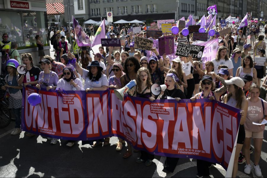 2025 demonstrierten am Feministischen Streik weniger Menschen, als noch 2019.