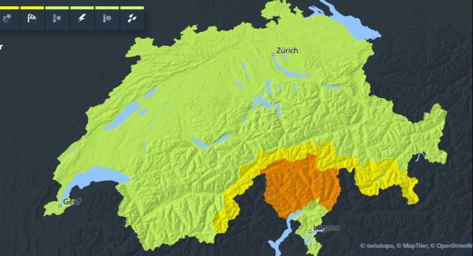 Winterliches Wetter und Schneefall im Tessin: Meteo Schweiz warnt vor «erheblicher Gefahr». Meteo Schweiz Tessin