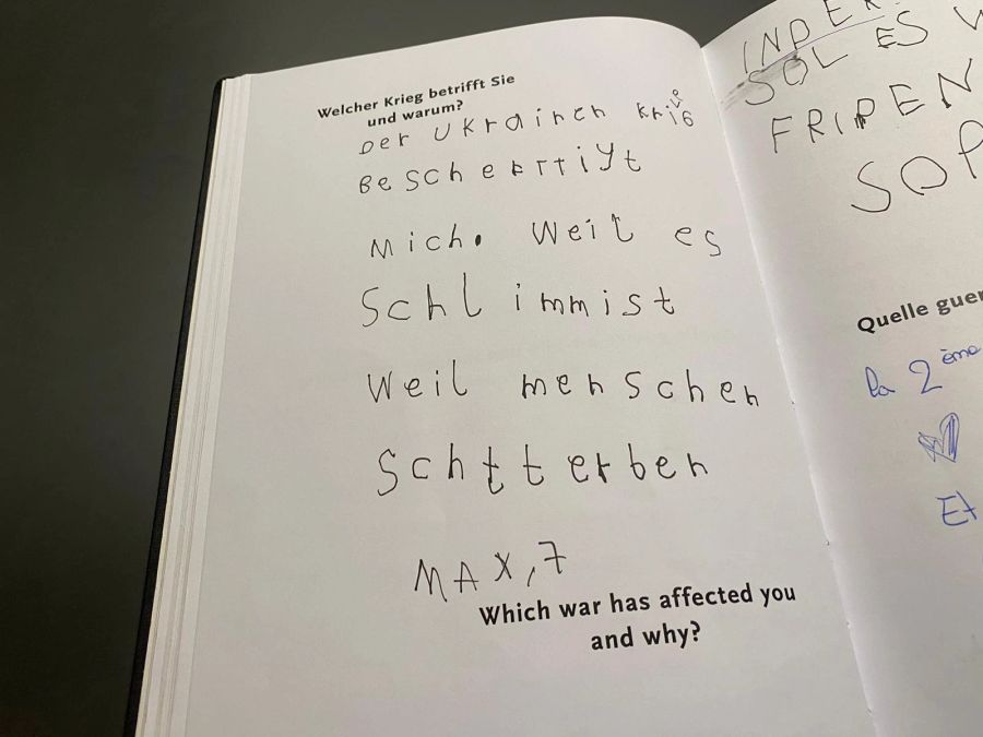 Oder Nachrichten von Kindern, denen der Ukraine-Krieg Sorgen bereitet.