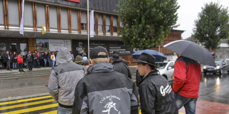 Das Gebäude «Espace Gruyère» bildete während der starken Winde den Schutzraum. (Archivbild aus dem Jahr 2015).