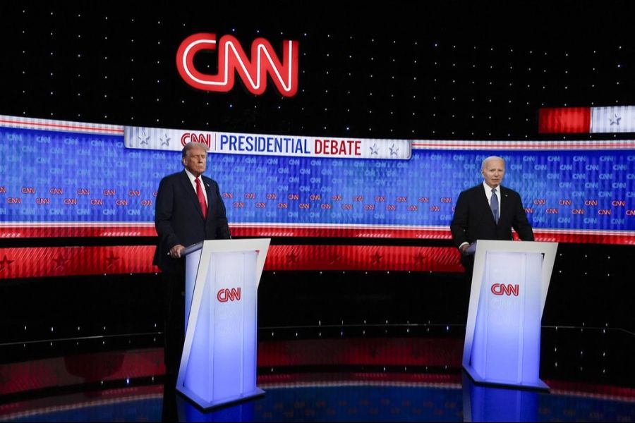 Am Donnerstagabend (Ortszeit) strahlte der US-Fernsehsender CNN die erste Debatte zwischen US-Präsident Joe Biden und seinem Herausforderer Donald Trump aus.