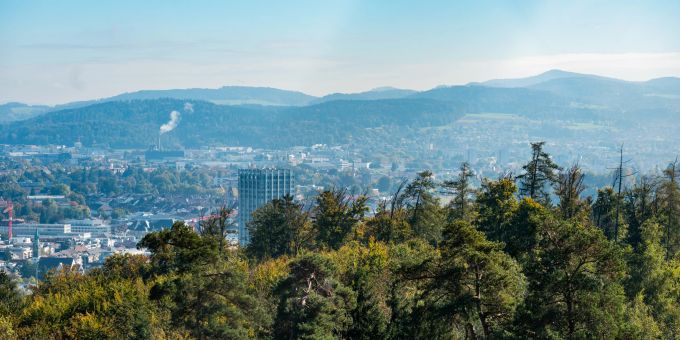 Blick auf die Stadt Winterthur. Blick auf die Stadt Winterthur.