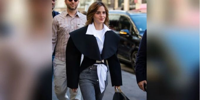 Emma Watson zeigt sich an der Pariser Fashion Week. emma watson