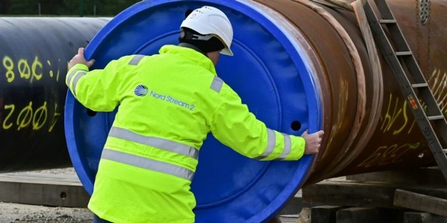 Rohr für die inzwischen gestoppte Nord Stream 2-Pipeline