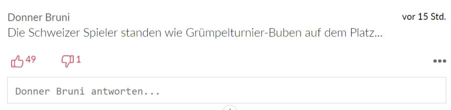 Leser «Donner Bruni» vergleicht die Yakin-Elf mit einer Grümpelturnier-Mannschaft.