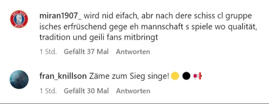 Die YB-Fans freuen sich auf die Spiele gegen Sporting.