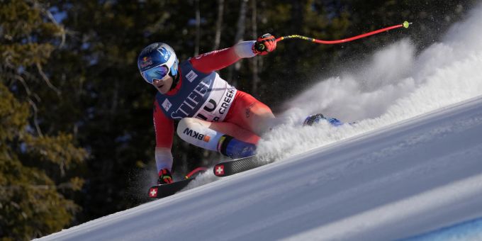 Marco Odermatt beim Abfahrtstraining in Beaver Creek. Marco Odermatt
