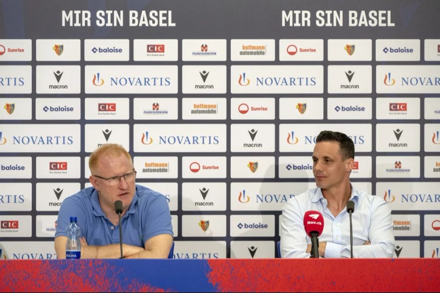 Klub-Boss David Degen (r.) und Sportchef Heiko Vogel stehen in der Kritik.