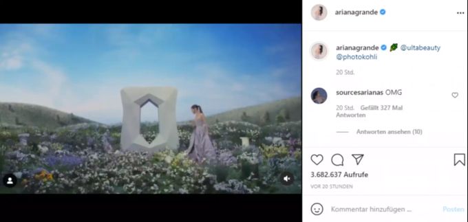 Ariana Grande hat ein Parfüm aus rein pflanzlichen Inhaltsstoffen auf den Markt gebracht. Ariana Grande