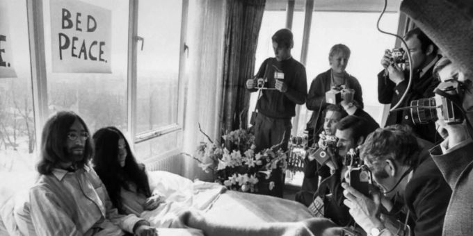 John Lennon mit Yoko Ono 1969 John Lennon mit Yoko Ono 1969