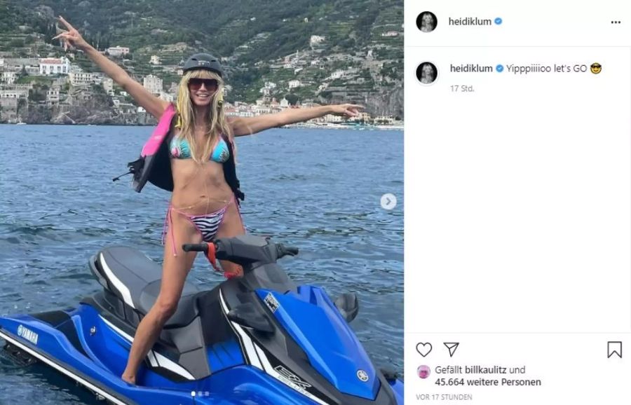 Heidi Klum macht gerade Ferien in Italien.