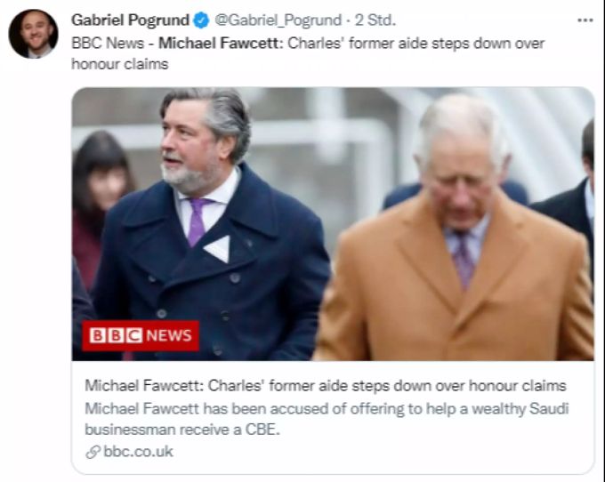 Michael Fawcett ist ein enger Vertrauter von Prinz Charles. Prinz Charles