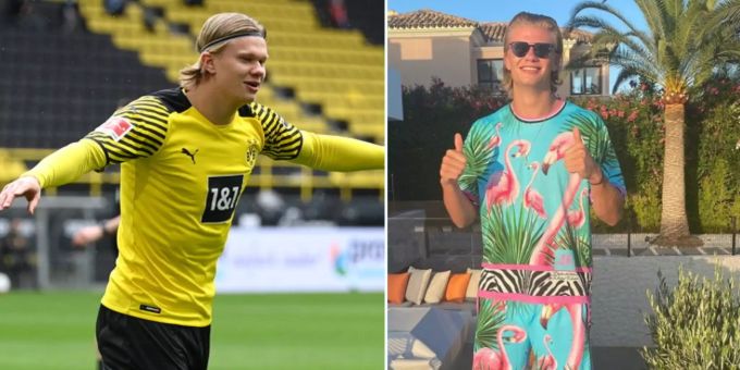 Kostet 1600 Stutz - BVB-Haaland zeigt sich in schrillem Flamingo-Outfit