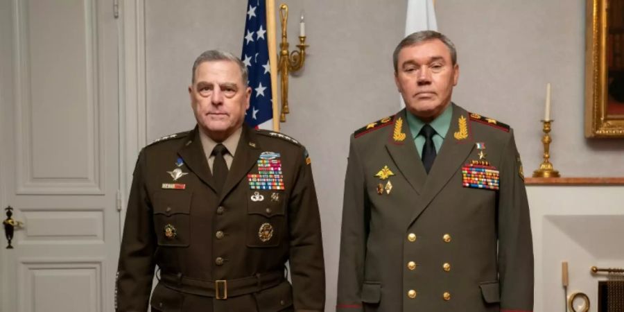 Mark Milley (l.) und Waleri Gerassimow