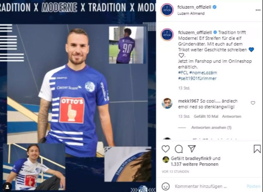 Das Jubiläums-Shirt des FC Luzern