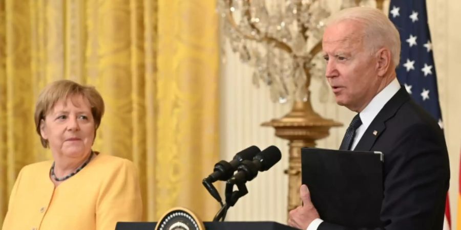 Biden und Merkel im Weissen Haus