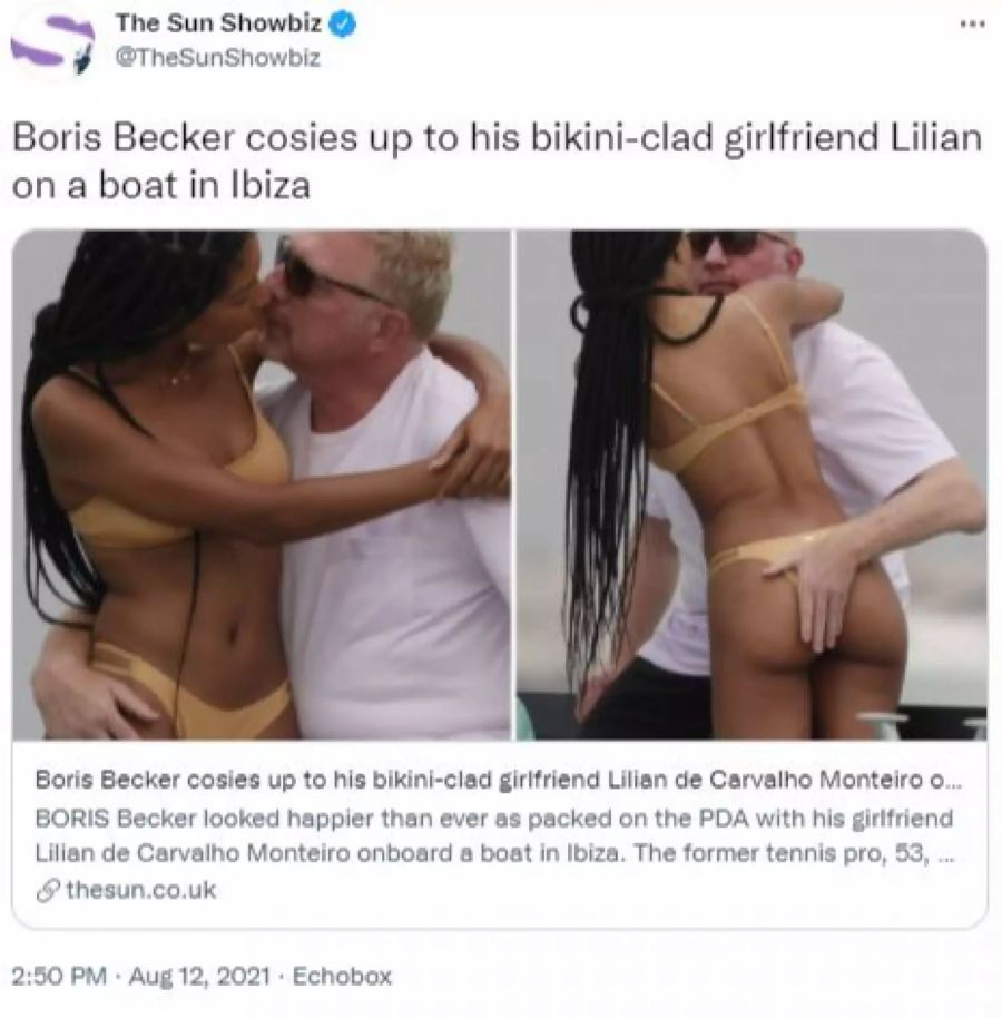 Boris Becker kann die Hände nicht von seiner Lilian lassen.