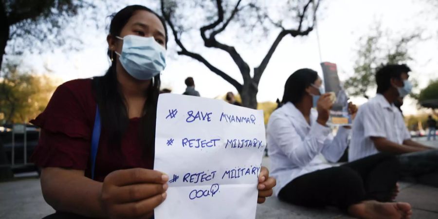 Protest gegen Myanmar