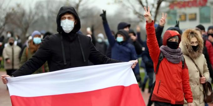 Demonstranten in Belarus Demonstranten in Belarus