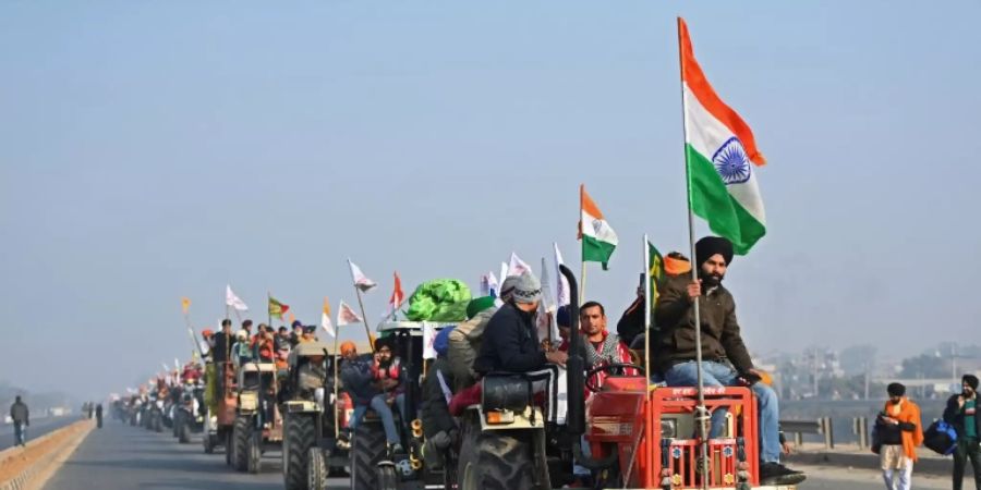 Bauernprotest in Neu Delhi