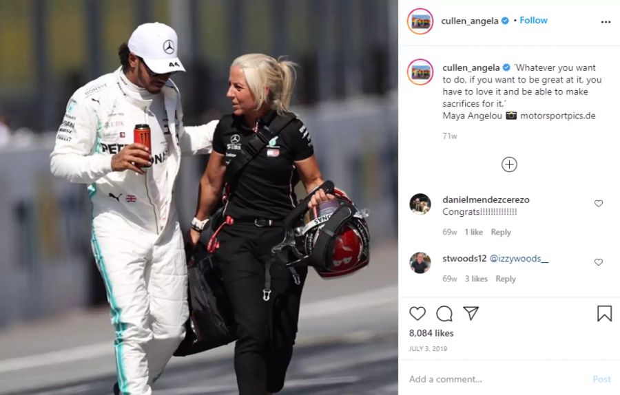 Lewis Hamilton Angela Cullen