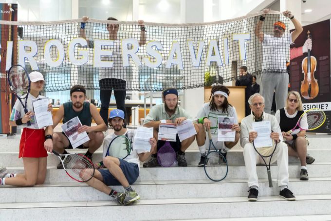 Die Credit-Suisse-Tennisspieler von Lausanne. Credit Suisse Tennis Lausanne
