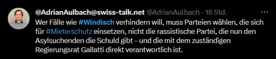 Adrian Aulbach, Co-Präsident Grüne Interlaken-Oberhasli, sieht im mangelnden Mieterschutz das Problem.