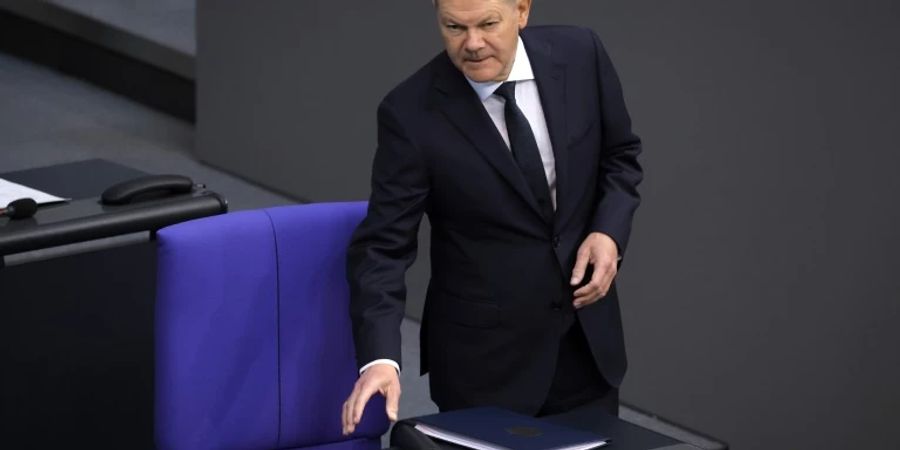 Scholz am Donnerstag im Bundestag