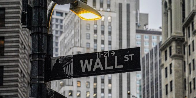 Die Wall Street in New York. Wall Street