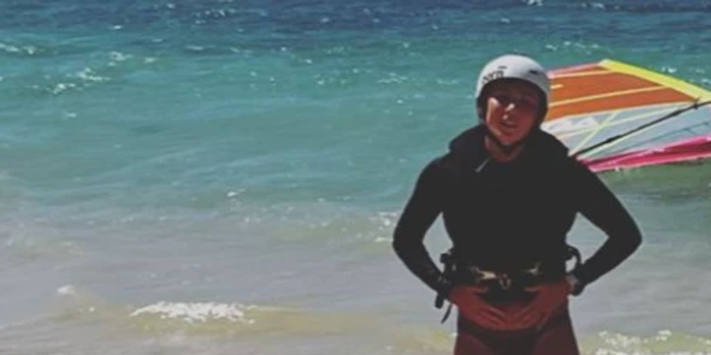 “World Cup winner Mikaela Shiffrin enjoys windsurfing in the Pacific with brother Taylor”