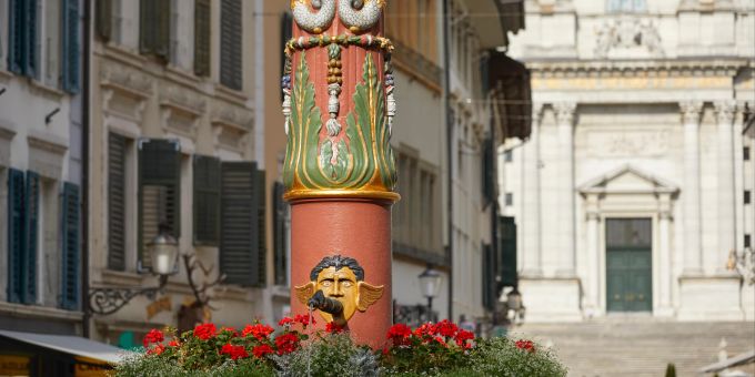 Der Fischbrunnen in Solothurn. Der Fischbrunnen in Solothurn.