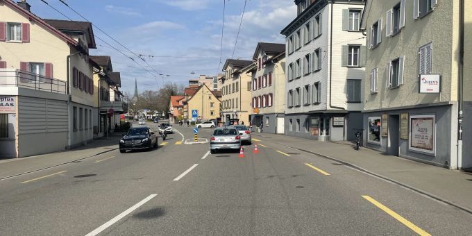 St.Gallen: Auffahrkollision zwischen zwei Personenwagen. Unfall St.Gallen