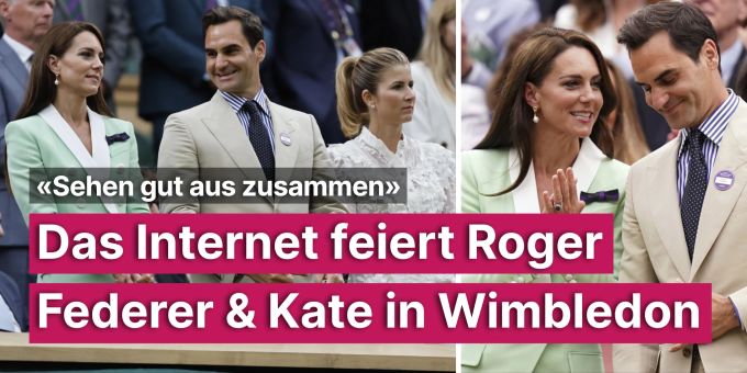 «Sehen gut aus» - Das Internet feiert Federer und Kate in Wimbledon «Sehen gut aus» - Das Internet feiert Federer und Kate in Wimbledon