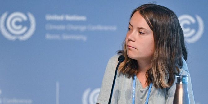 Greta Thunberg bei einer Klimakonferenz in Deutschland.