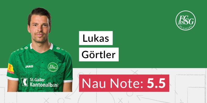 Die Note für Lukas Görtler vom FC St. Gallen. Lukas Görtler