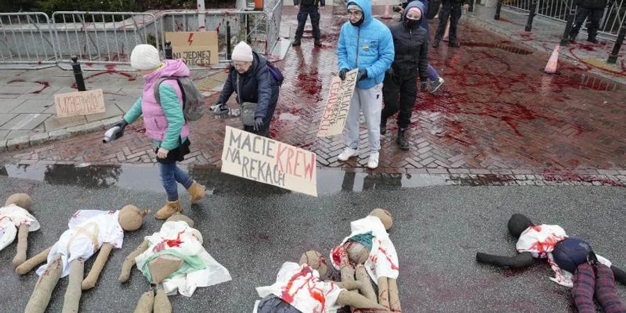 Im Polen gibt es immer wieder Proteste gegen das restriktive Abtreibungsgesetz. Foto: Czarek Sokolowski/AP/dpa