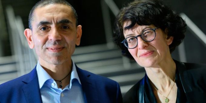 Die Mitgründer von Biontech: Ugur Sahin (links) und Özlem Türeci. Biontech