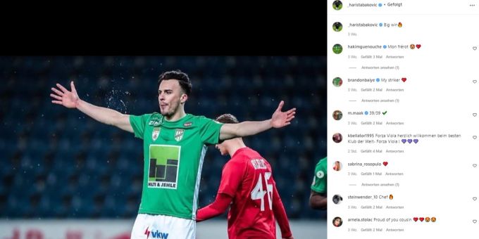 Haris Tabakovic trifft und trifft für Lustenau – und wechselt jetzt nach Wien. Haris Tabakovic